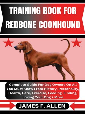 cover image of TRAINING BOOK FOR REDBONE COONHOUND